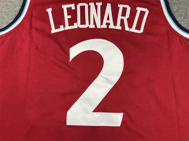 Men's LA Clippers Kawhi Leonard #2 Red Swingman Jersey1