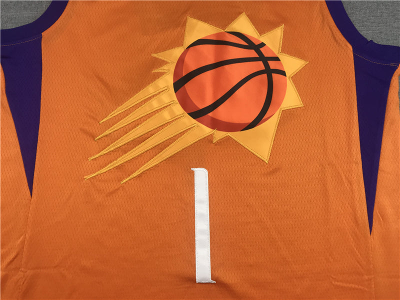 Men's Phoenix Suns Devin Booker Orange 2019/20 Fast Break Replica Player Jersey1