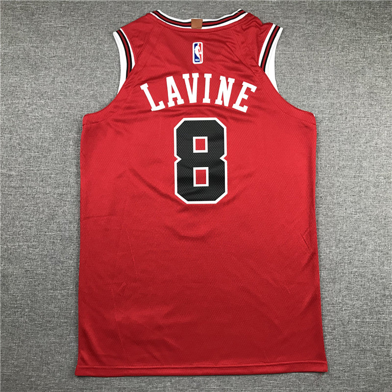Men's Chicago Bulls Zach LaVine #8 Red Fast Break Player Jersey1