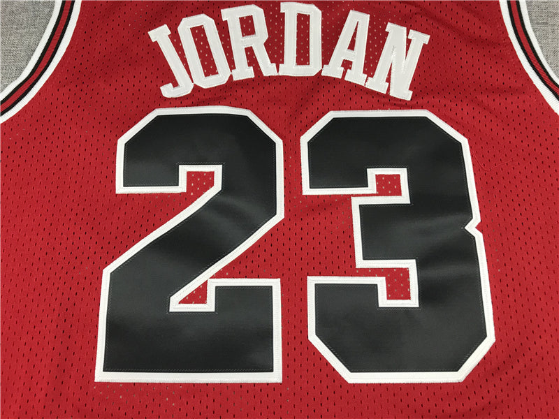 Men's Chicago Bulls Michael Jordan Red 1984-85 Hardwood Classics Jersey1