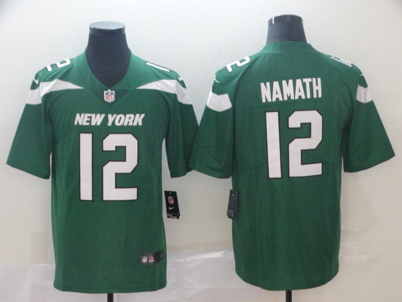 Men's New York Jets Joe Namath Green Game Jersey1