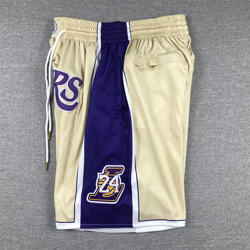 Men's Los Angeles Lakers Gold Hall of Fame Pocket Shorts1