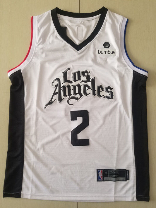 Men's LA Clippers Kawhi Leonard #2 NBA White Swingman Player Jersey1