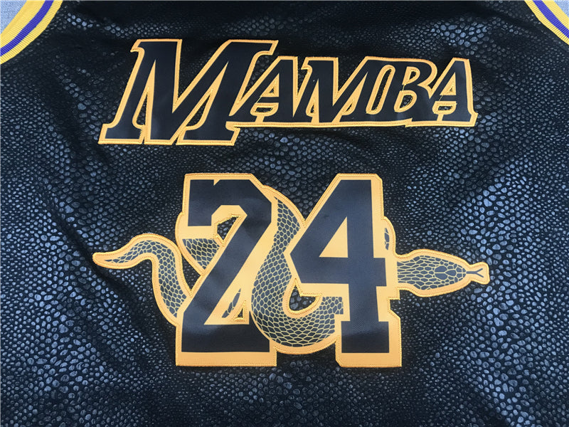Men's Los Angeles Lakers #8-24 NBA Black Mamba Swingman Jersey1