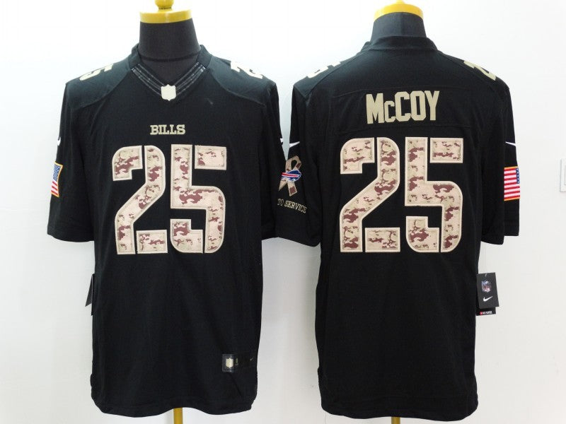 Men's Buffalo Bills LeSean McCoy #25 Black Game Player Jersey1