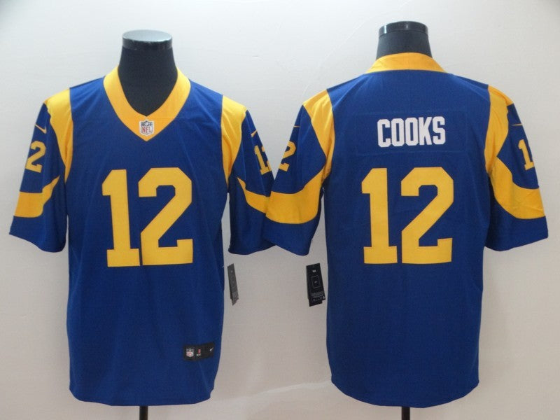 Men's Los Angeles Rams Brandin Cooks #12 Blue Game Jersey1