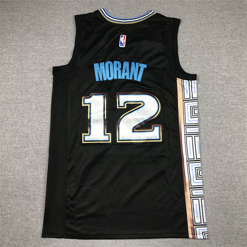 Men's Memphis Grizzlies Ja Morant #12 Black 2022/23 Swingman Jersey1 - City Edition