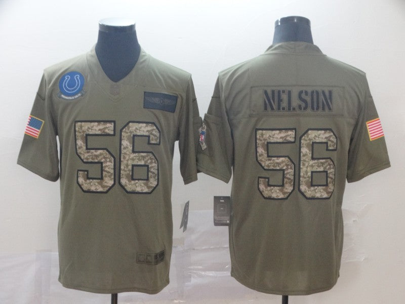 Men's Indianapolis Colts Quenton Nelson #56 Brown Player Game Jersey1