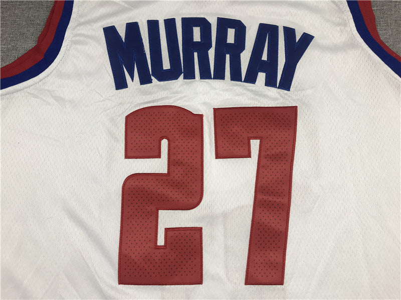 Men's Denver Nuggets Jamal Murray #27 White 2020/21 Swingman Player Jersey1