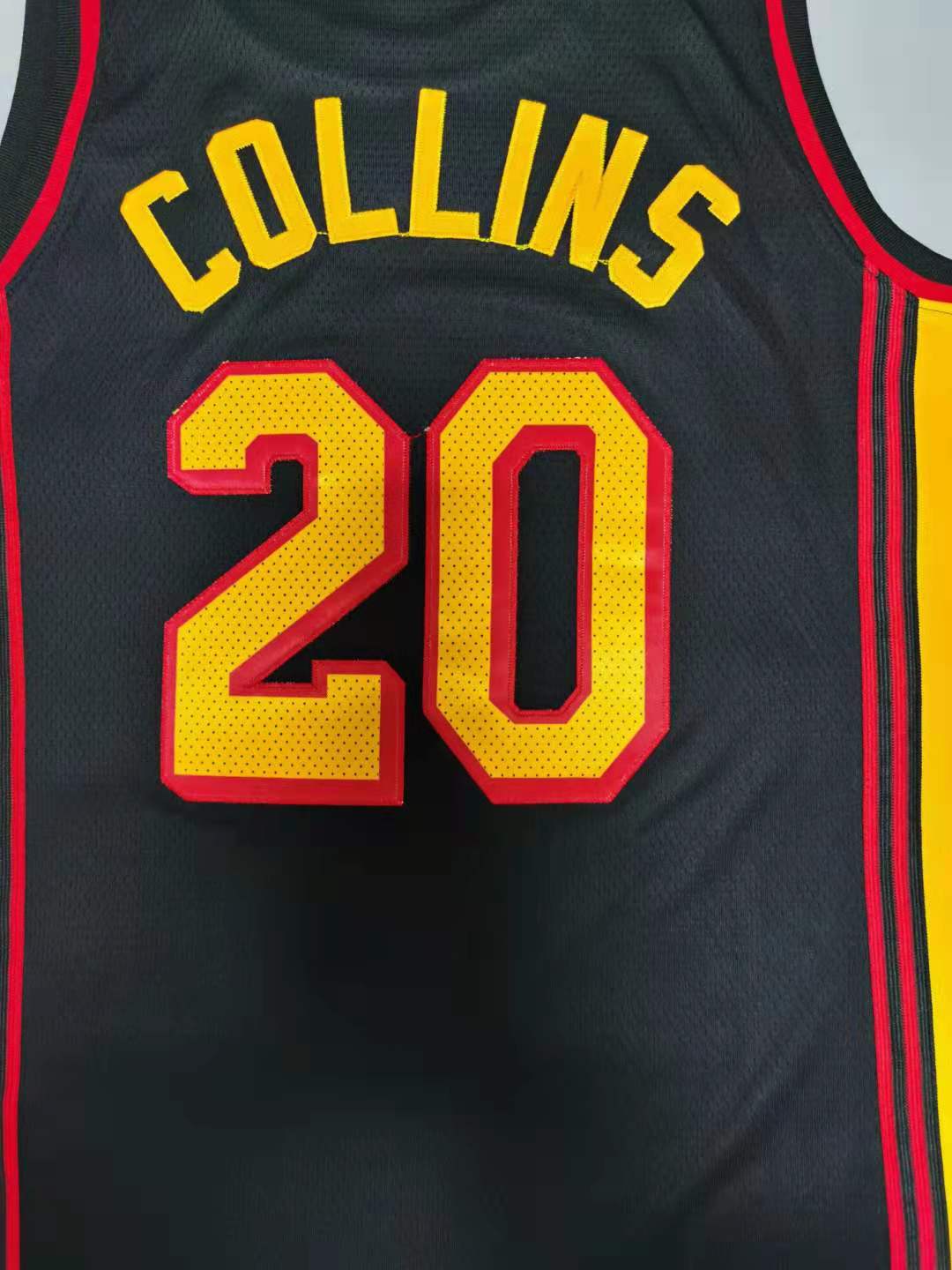 Men's Atlanta Hawks John Collins #20 Black 2020/21 Swingman Jersey1