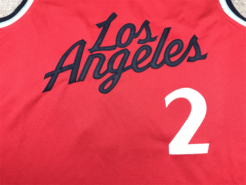 Men's LA Clippers Kawhi Leonard #2 Red Swingman Jersey1