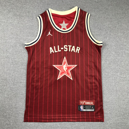 Men's Dallas Mavericks Luka Doncic #77 Red 2024 NBA All-Star Game Swingman Jersey1