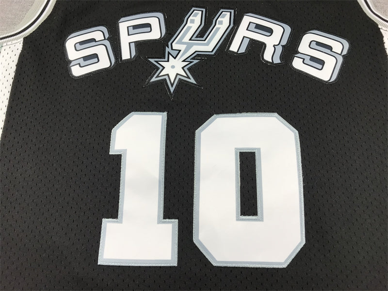 Men's San Antonio Spurs Dennis Rodman #10 Black 1993-94 Hardwood Classics Swingman Jersey1