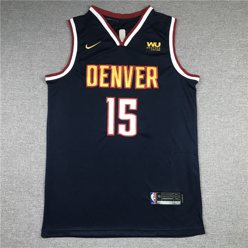 Men's Denver Nuggets Nikola Jokic #15 NBA Navy 2020/21 Swingman Jersey1