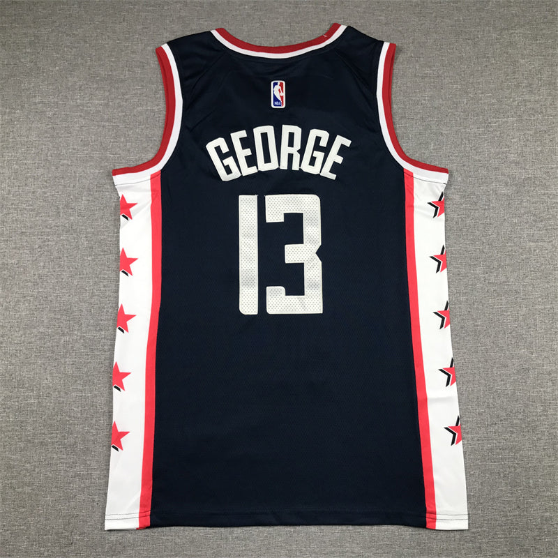 Men's LA Clippers Paul George Nike Navy 2022/23 Swingman Jersey1