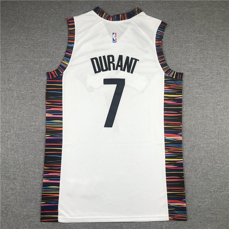 Men's Brooklyn Nets Kevin Durant #7 White Swingman Jersey1 - City Edition