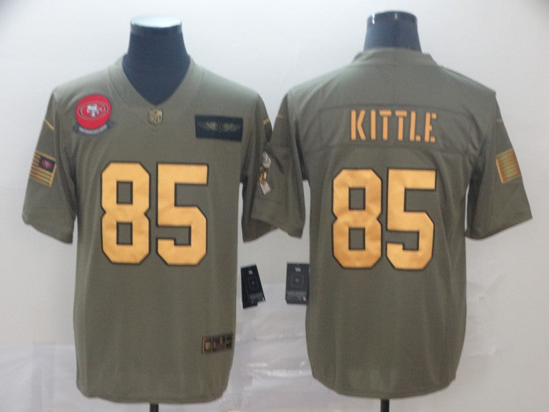 Men's San Francisco 49ers George Kittle #85 Brown Game Player Jersey1