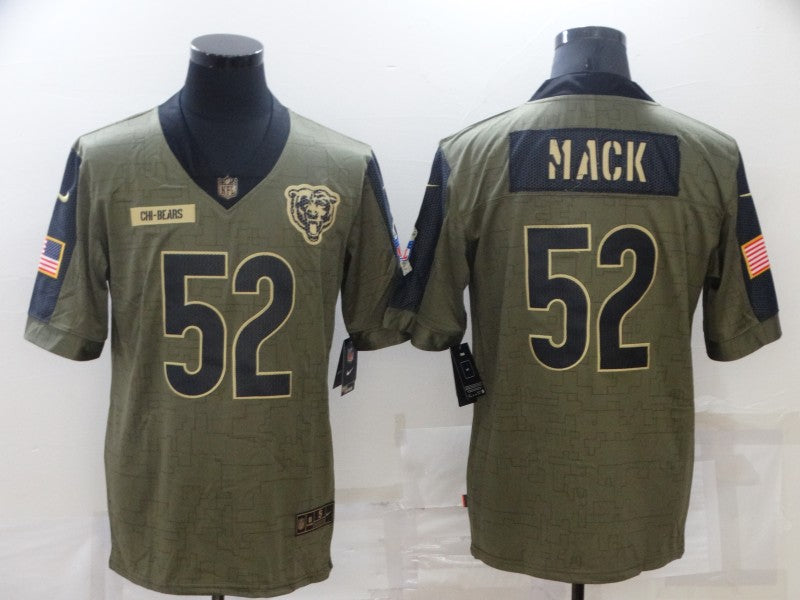 Men's Chicago Bears Khalil Mack #52 Brown Player Game Jersey1