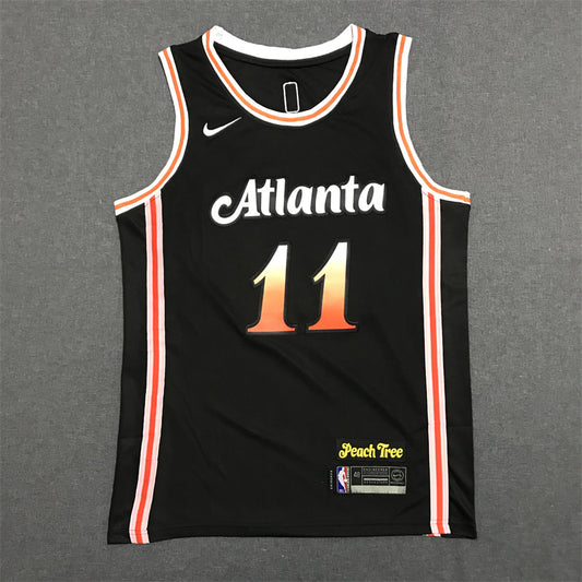 Men's Atlanta Hawks Trae Young #11 Black 2022/23 Swingman Jersey1 - City Edition