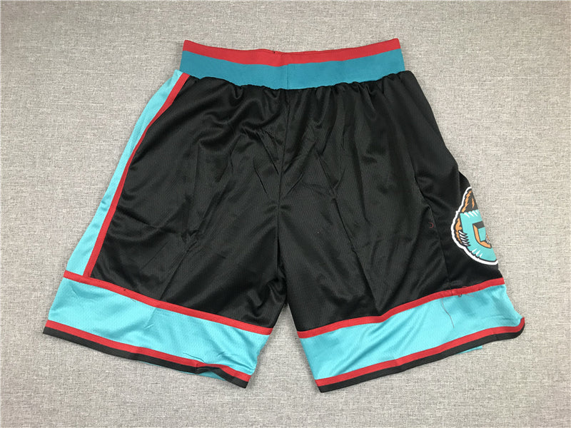 Men's Memphis Grizzlies Black/Turquoise Basketball Shorts1