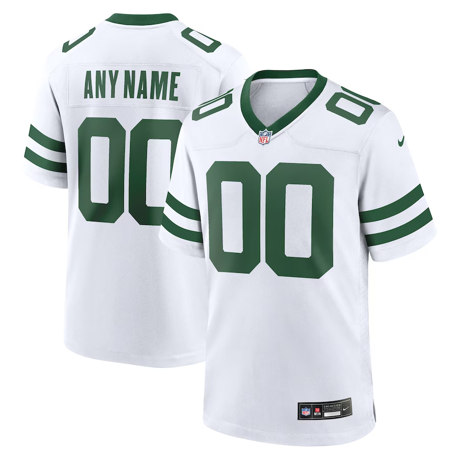 Custom1 New York Jets White Legacy Game Jersey1