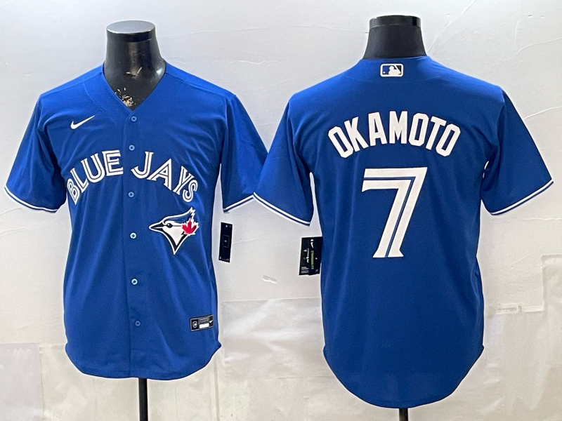 Men's Toronto Blue Jays Kazuma Okamoto #7 Royal Alternate Replica Jersey