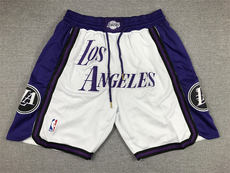 Men's Los Angeles Lakers White 2022/23 Basketball Shorts1 City Edition