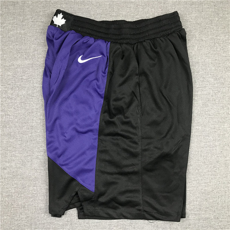 Men's Toronto Raptors Black/Purple Basketball Shorts1 2021 New Style
