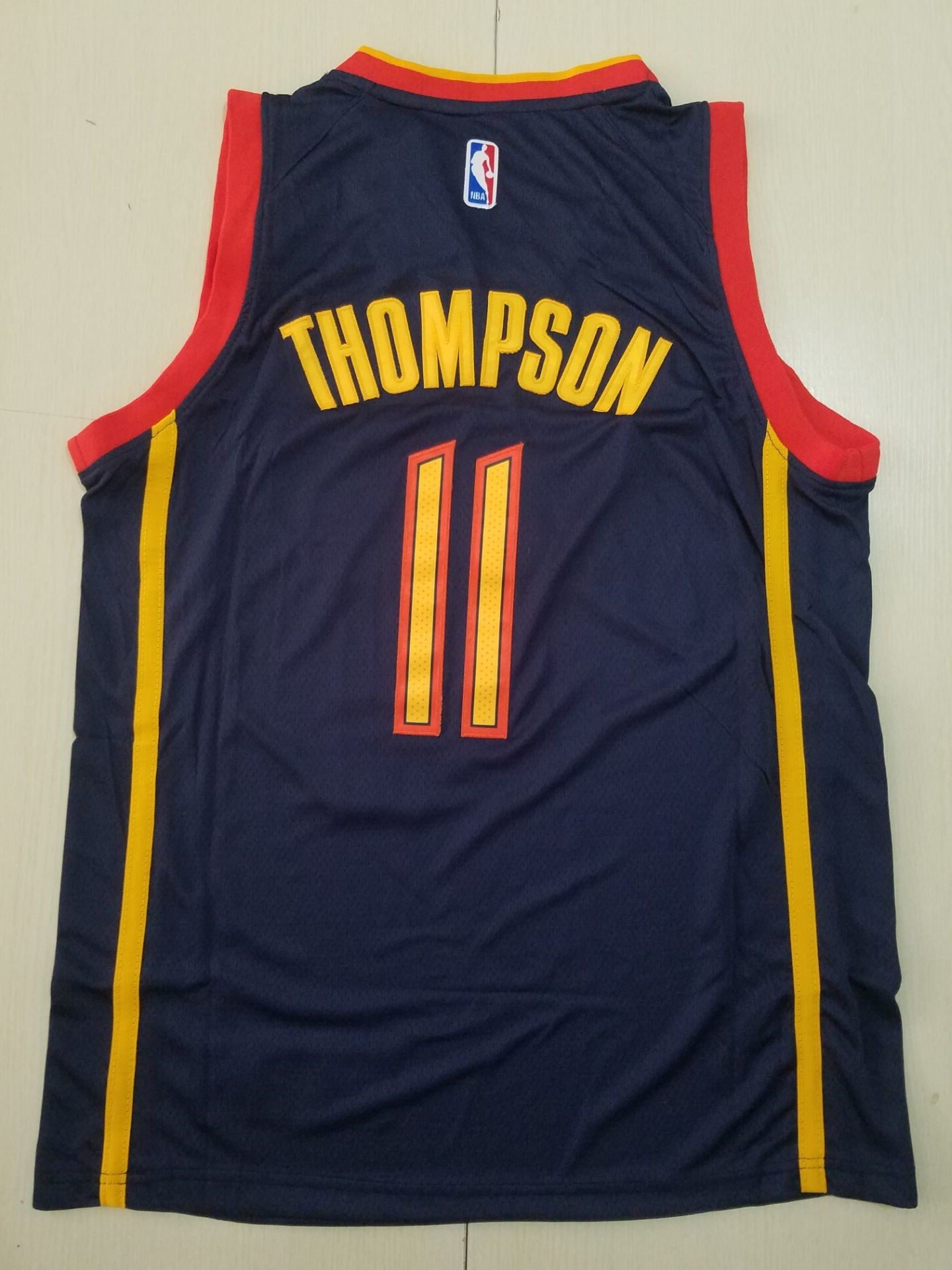 Men's Golden State Warriors Klay Thompson #11 Navy Hardwood Classics Jersey1