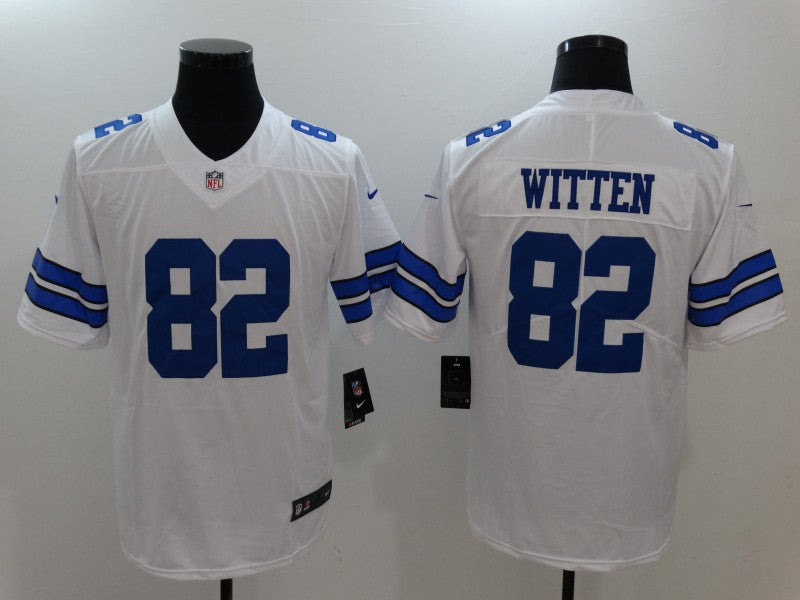 Men's Dallas Cowboys Jason Witten #82 White Custom1 Game Jersey1