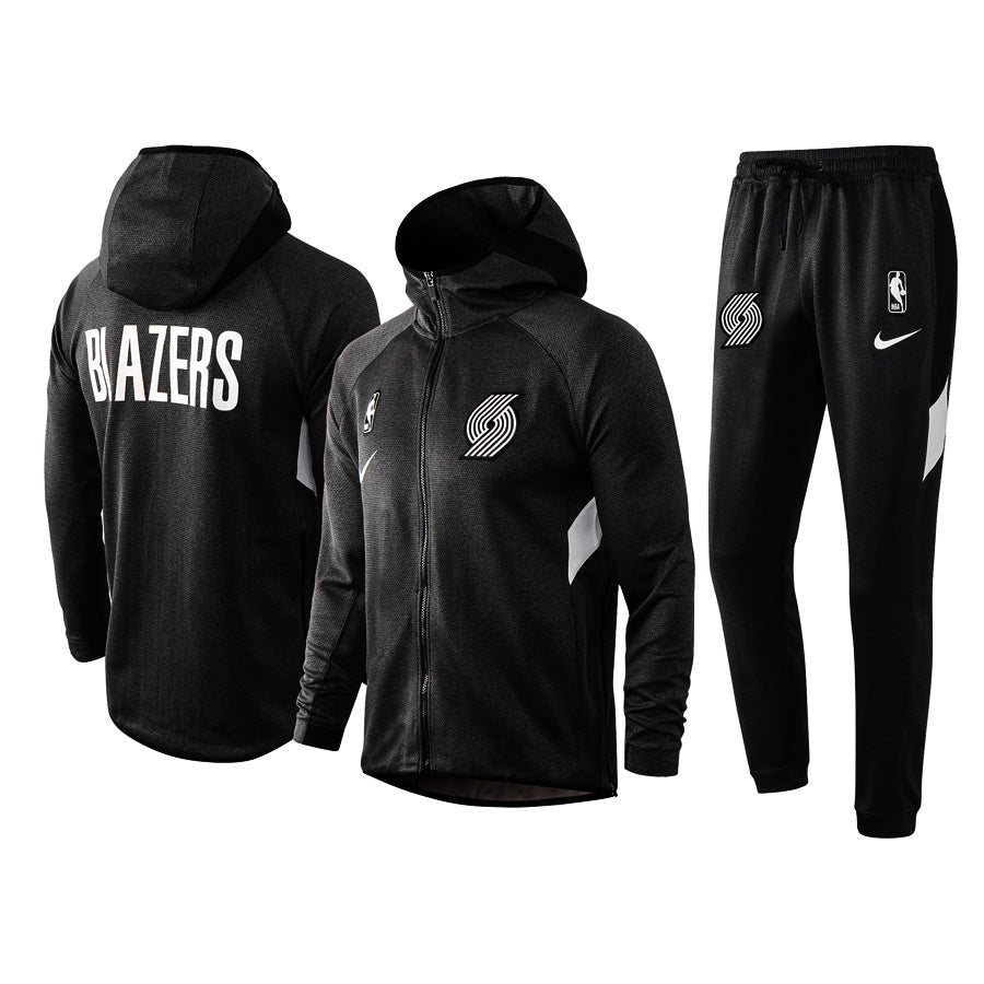 Men's Portland Trail Blazers 2019/20 Showtime Full-Zip Therma Flex Performance Hoodie