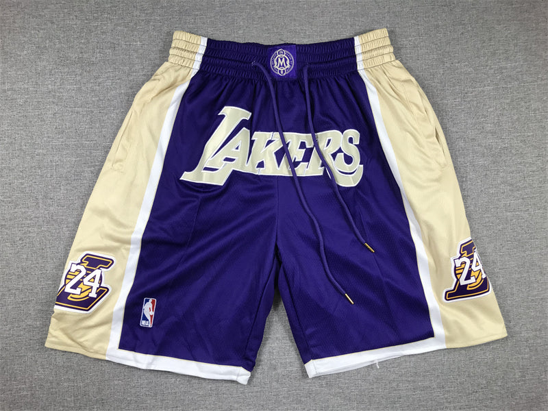 Men's Los Angeles Lakers Purple Hall of Fame Pocket Shorts1
