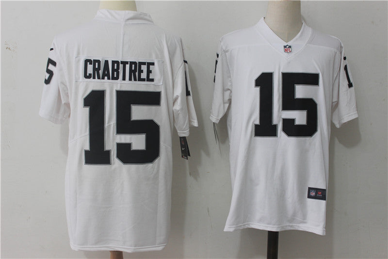 Men's Las Vegas Raiders Michael Crabtree #15 White Game Player Jersey1