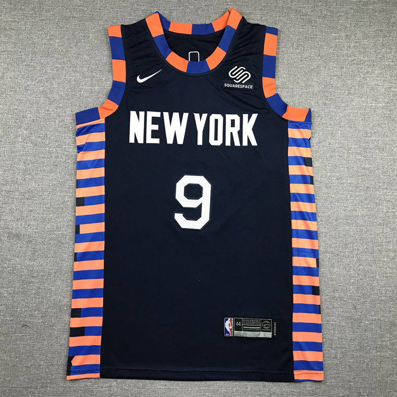 Men's New York Knicks RJ Barrett Navy Swingman Player Jersey1 - City Edition