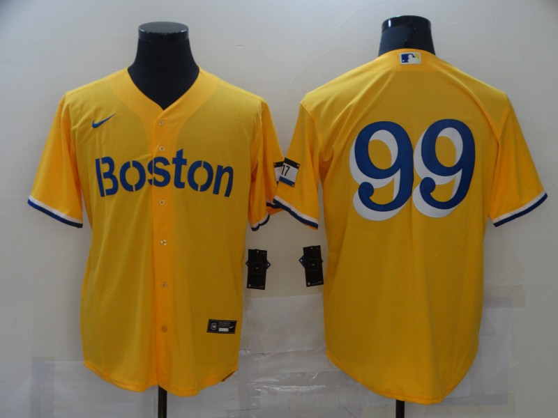 Men's Boston Red Sox Alex Verdugo #99 Gold City Connect Replica Player Jersey1