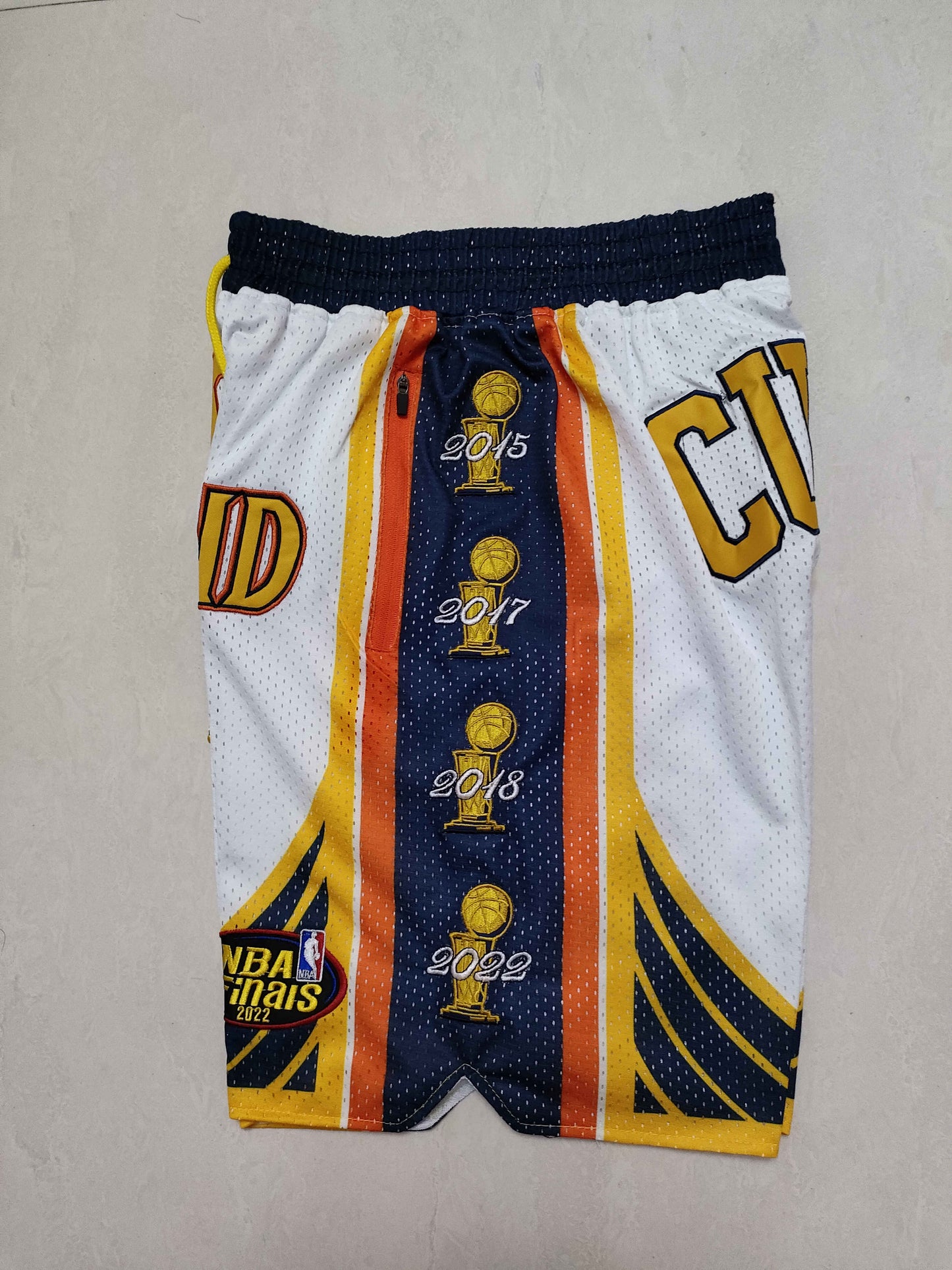 Men's Golden State Warriors Pocket White Basketball Shorts1