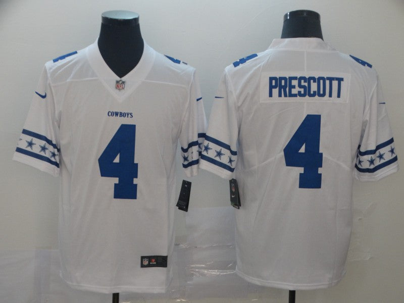 Men's Dallas Cowboys #4 Dak Prescott White Game Player Jersey1
