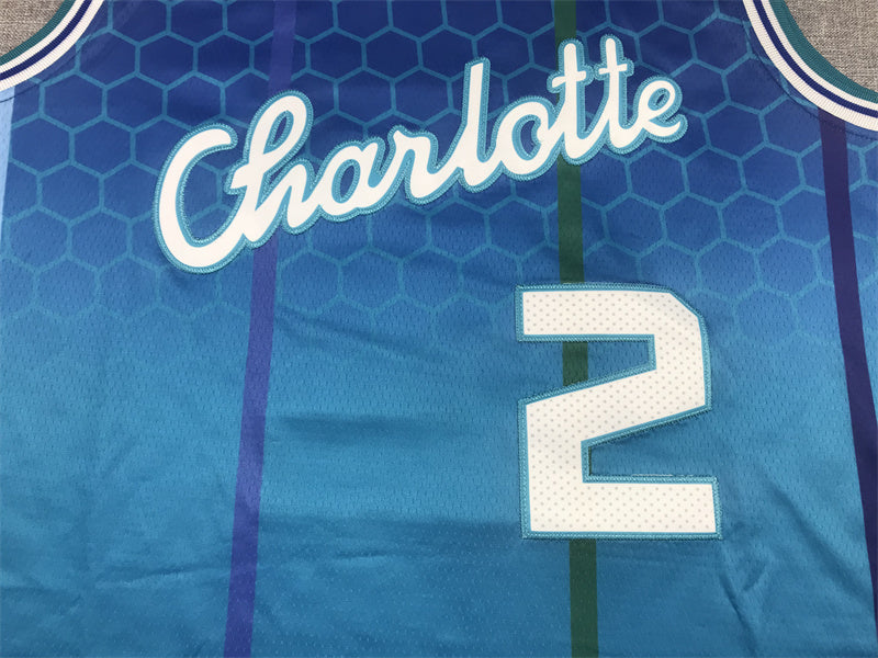 Men's Charlotte Hornets LaMelo Ball Blue Swingman Player jersey1 - City Edition