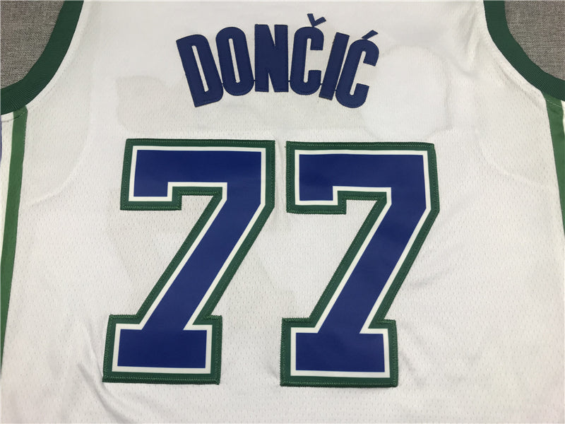 Men's Dallas Mavericks Luka Doncic White 2021/22 Swingman Jersey1 - City Edition