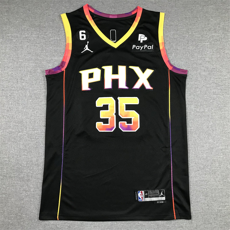 Men's Phoenix Suns Kevin Durant #35 Black 2022/23 Statement Edition Swingman Jersey1