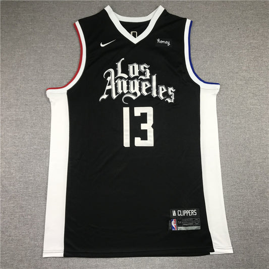 Men's LA Clippers Paul George #13 NBA Dark Blue Classics Jersey1 - City Edition