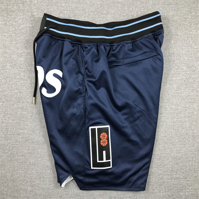 Men's LA Clippers Navy 2023/24 Pocket Shorts1 City Edition