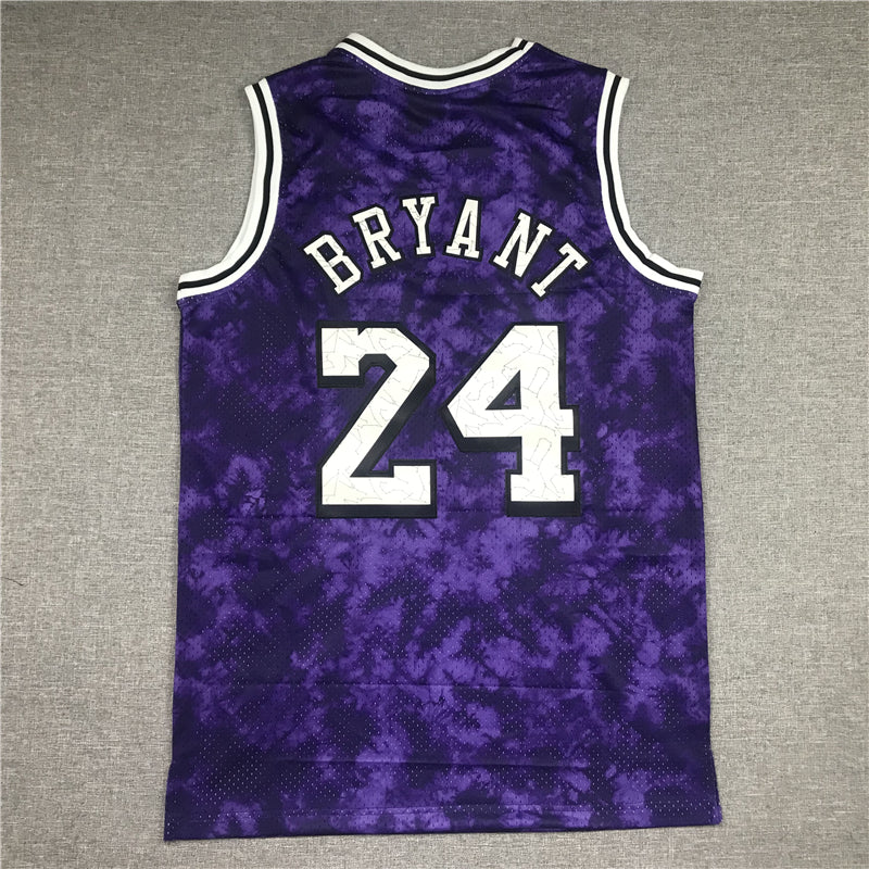 Men's Los Angeles Lakers Kobe Bryant #24 Purple Galaxy Swingman Jersey1