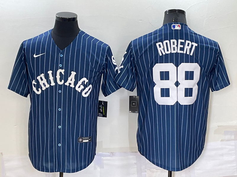 Men's Chicago White Sox Luis Robert #88 Blue Replica Baseball Jersey1
