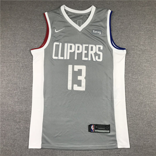 Men's LA Clippers Paul George Gray 2020/21 Swingman Jersey1 - Earned Edition