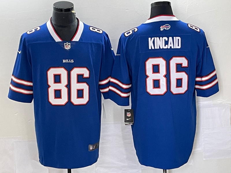 Men's Buffalo Bills Dalton Kincaid #86 Royal 2023 NFL Draft First Round Pick Game Jersey1