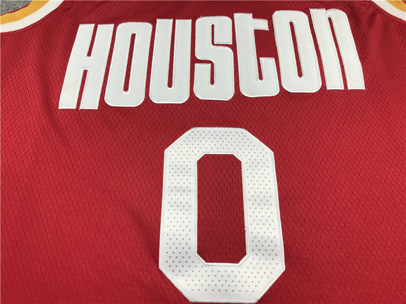 Men's Houston Rockets Russell Westbrook #0 NBA Classics Swingman Jersey1 - Retro Red