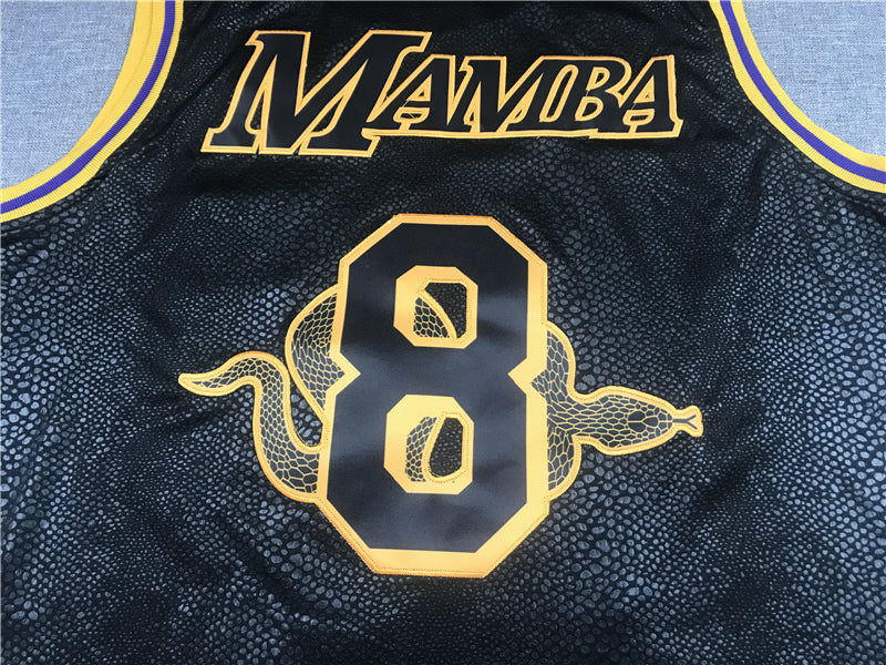 Men's Los Angeles Lakers #8-24 NBA Black Mamba Swingman Jersey1