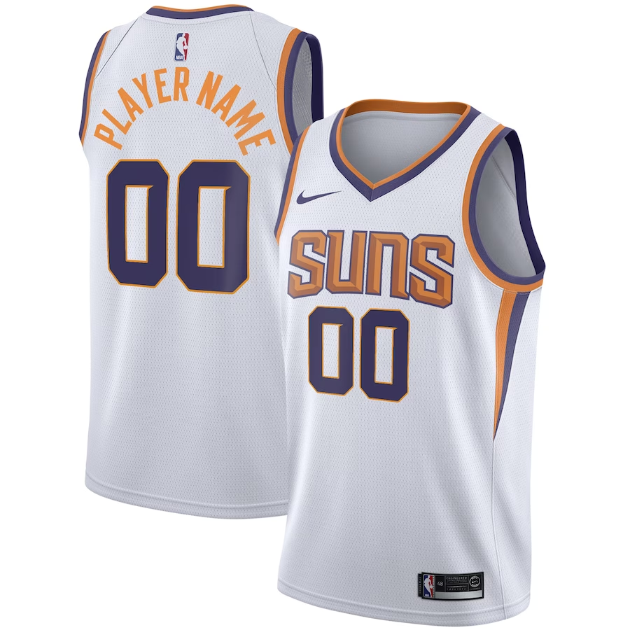 Men's Phoenix Suns White 2020/21 Swingman Custom Jersey1 - Association Edition