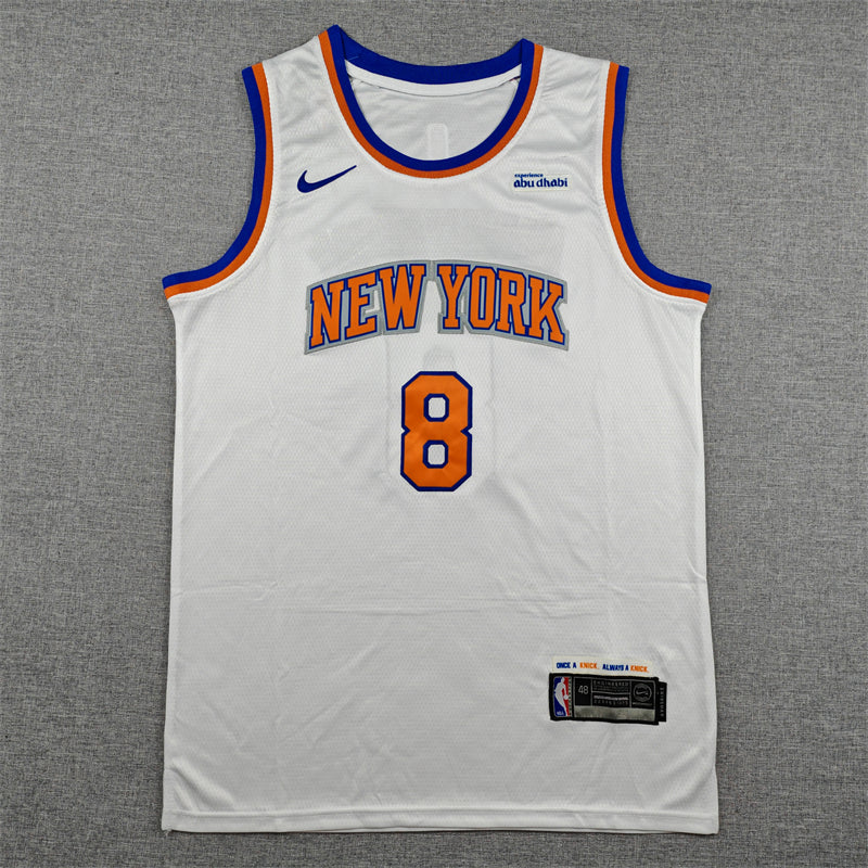 Men's New York Knicks OG Anunoby #8 White Game Jersey - Association Edition
